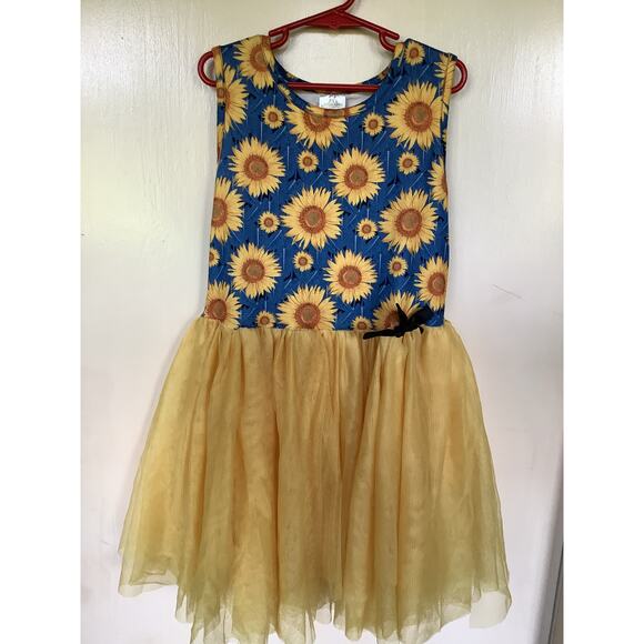Girls size 2XL sunflower dress - Picture 2 of 3